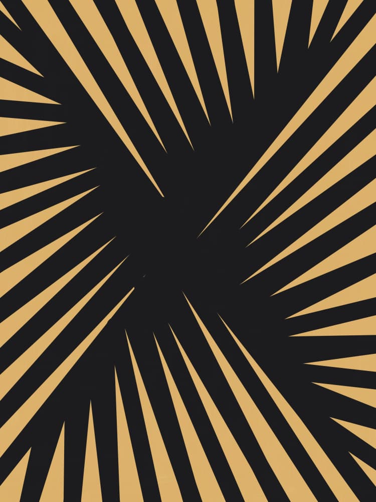 Black Gold Starburst by Little Dean — canvas wall art