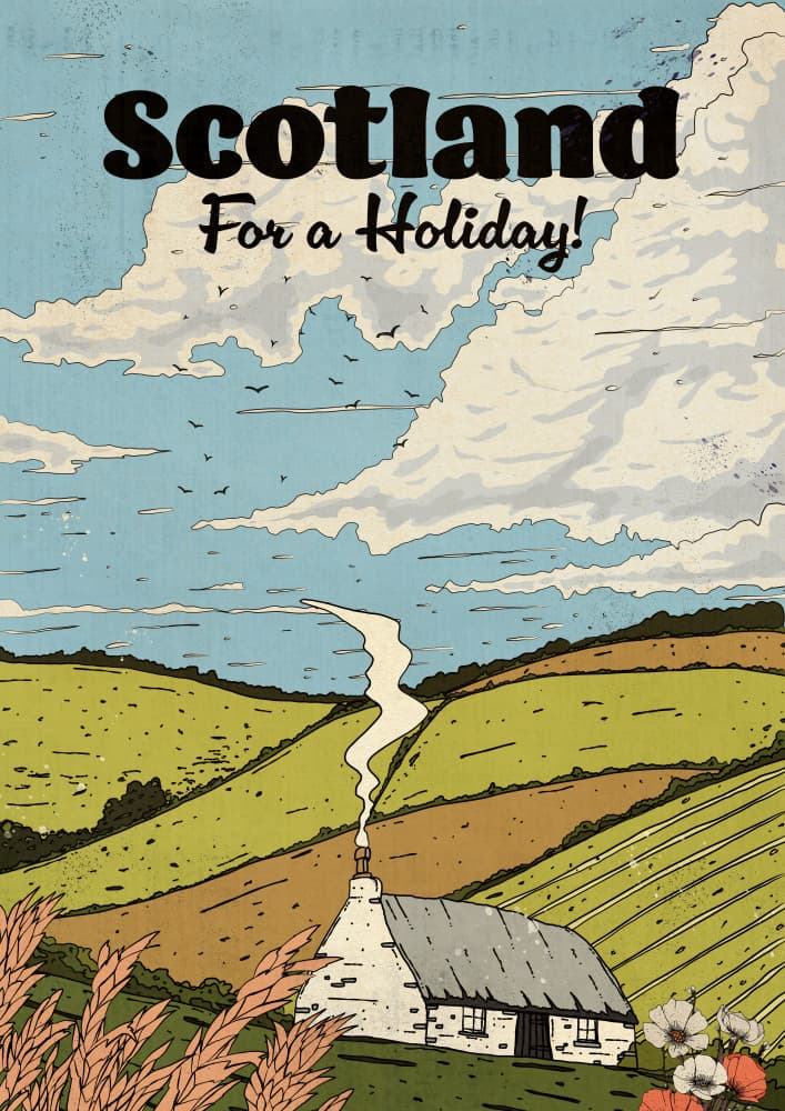 Scottish Holiday Cottage by Nicholas — canvas wall art