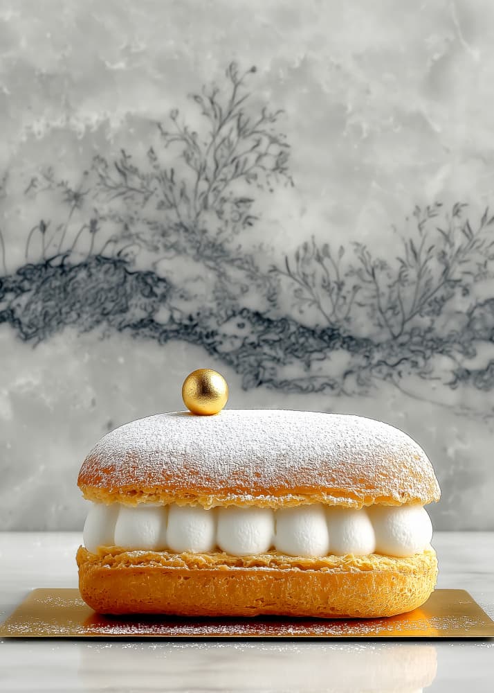 Elegant Gold Dessert by Justyna Jaszke — canvas wall art
