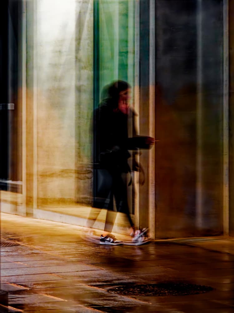 Night Walker Blur by Marius Surleac — canvas wall art