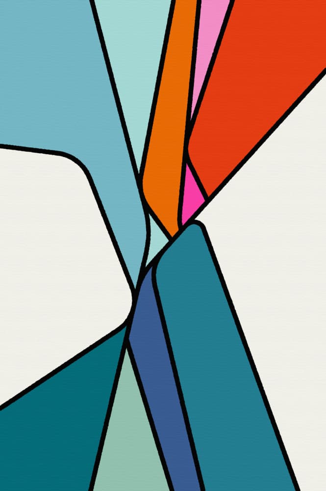 Dynamic Abstract Geometry by Rafa Mateo — canvas wall art
