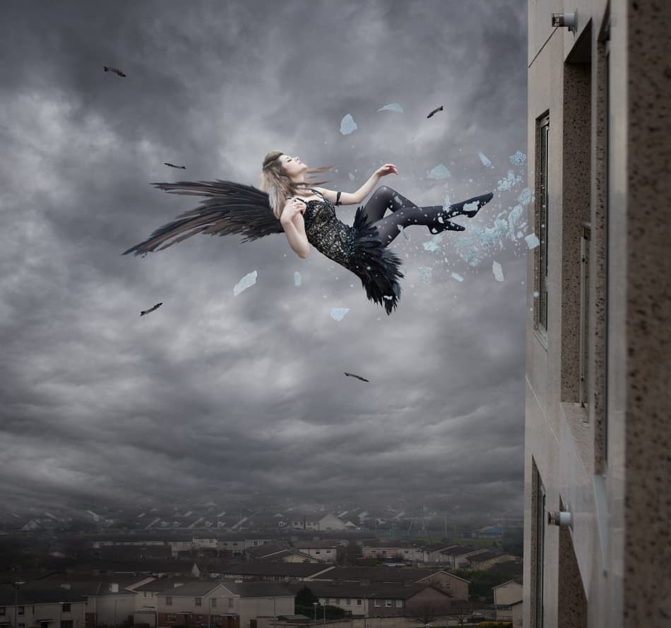 Dark Angel's Fall by Martin Marcisovsky — canvas wall art