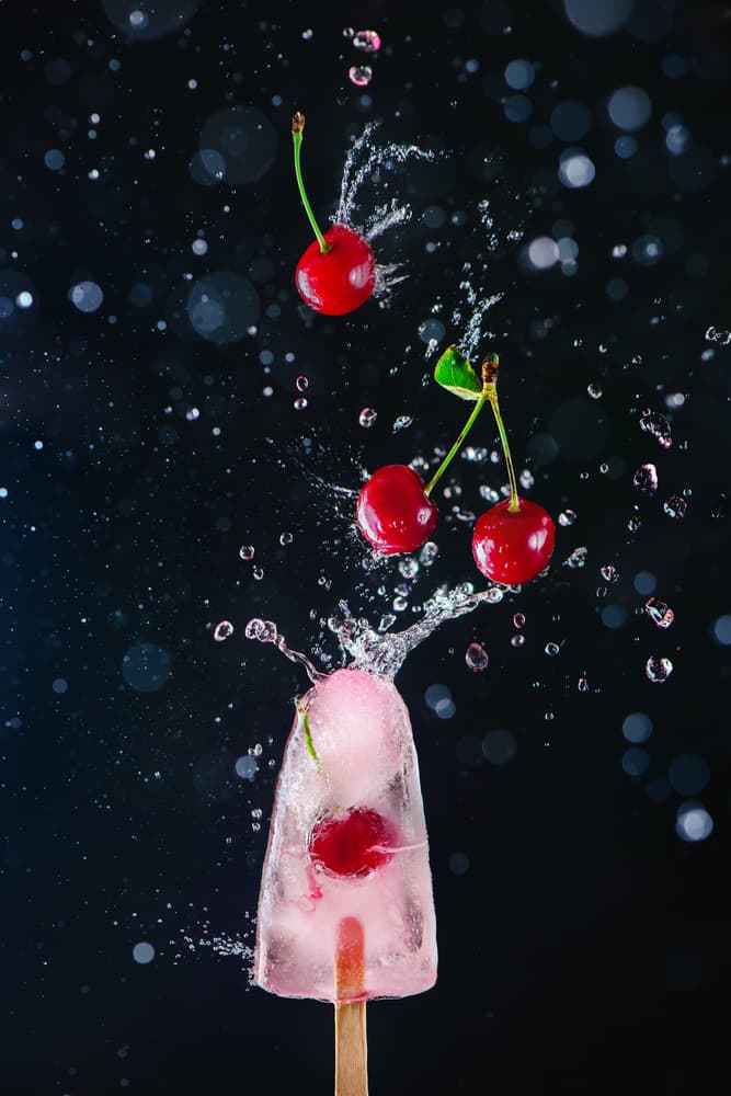 Cool Cherry Splash by Dina Belenko — canvas wall art