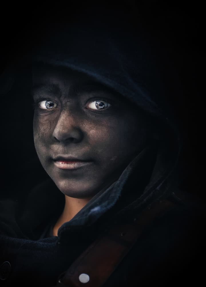 Intense Hooded Gaze by Daniele Atzori — canvas wall art