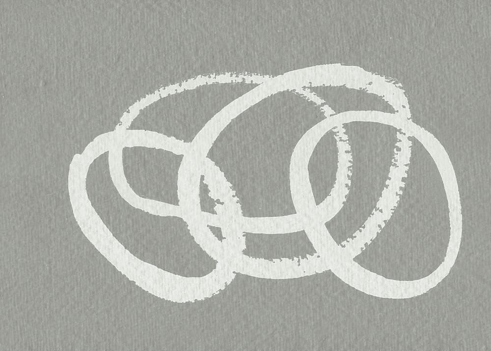 Intertwined White Circles by Santhosh ch — canvas wall art
