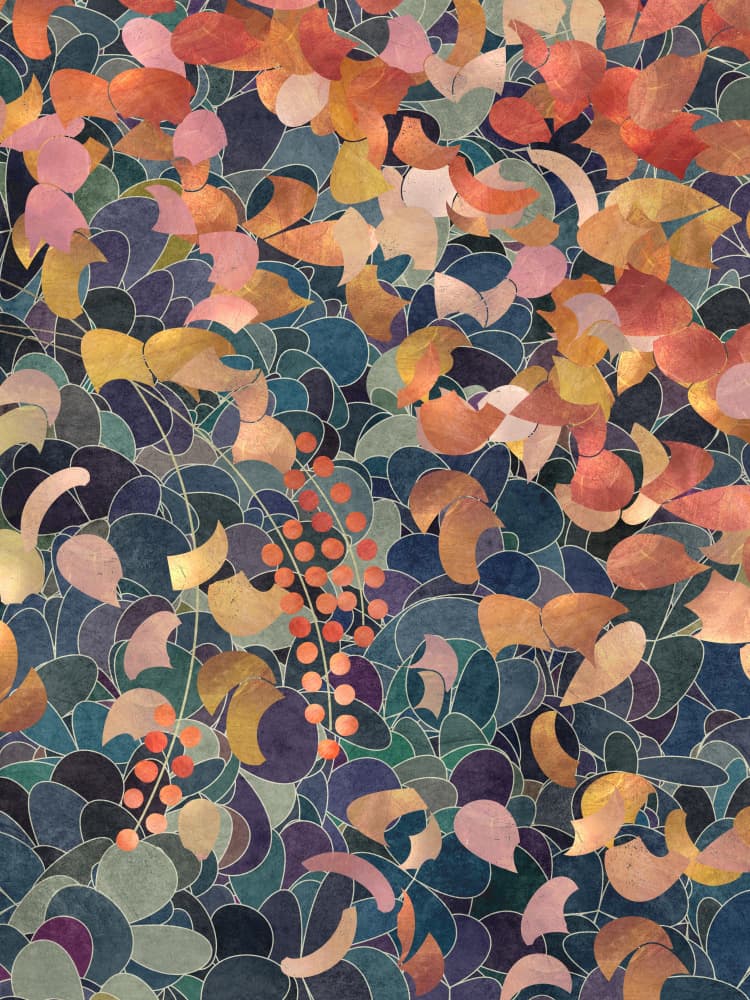 Autumn Mosaic Leaves by Angelo Cerantola — canvas wall art