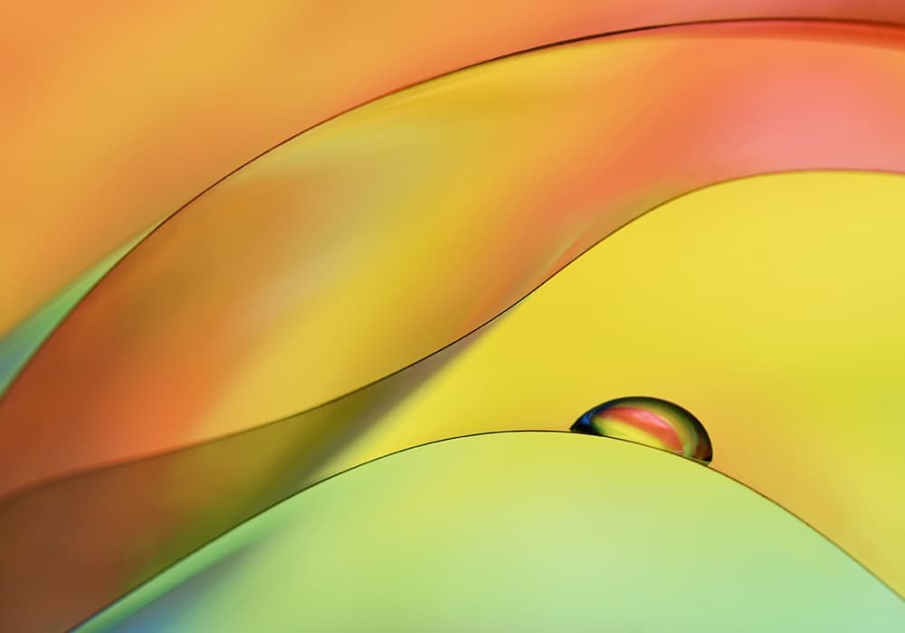 Colorful Liquid Drop Waves by Heidi Westum — canvas wall art