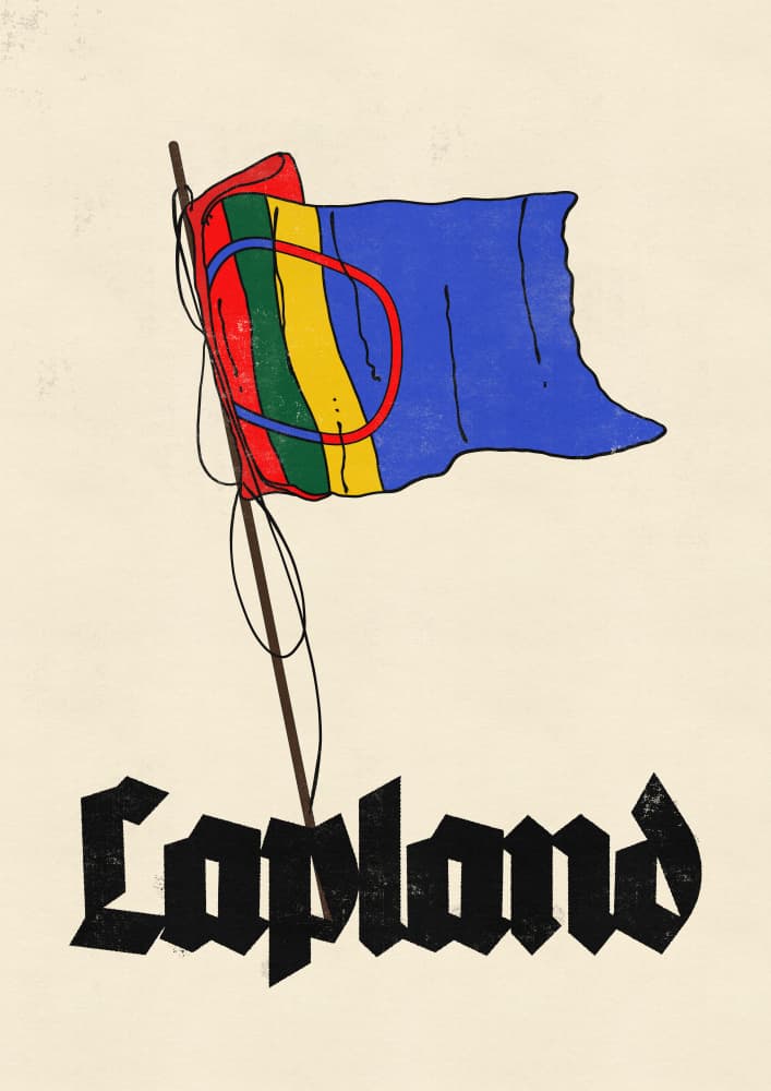 Lapland Sami Flag by Nicholas — canvas wall art
