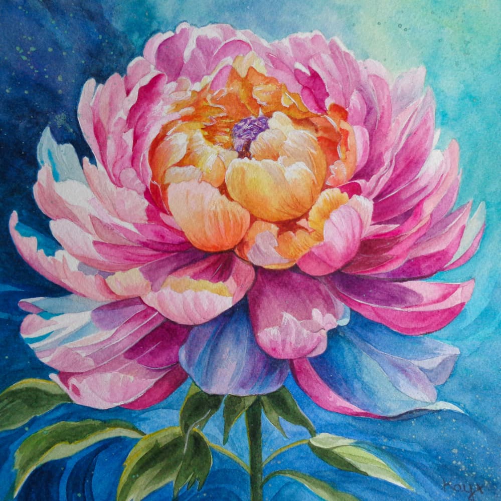 Vibrant Pink Peony by Kay Shanley — canvas wall art