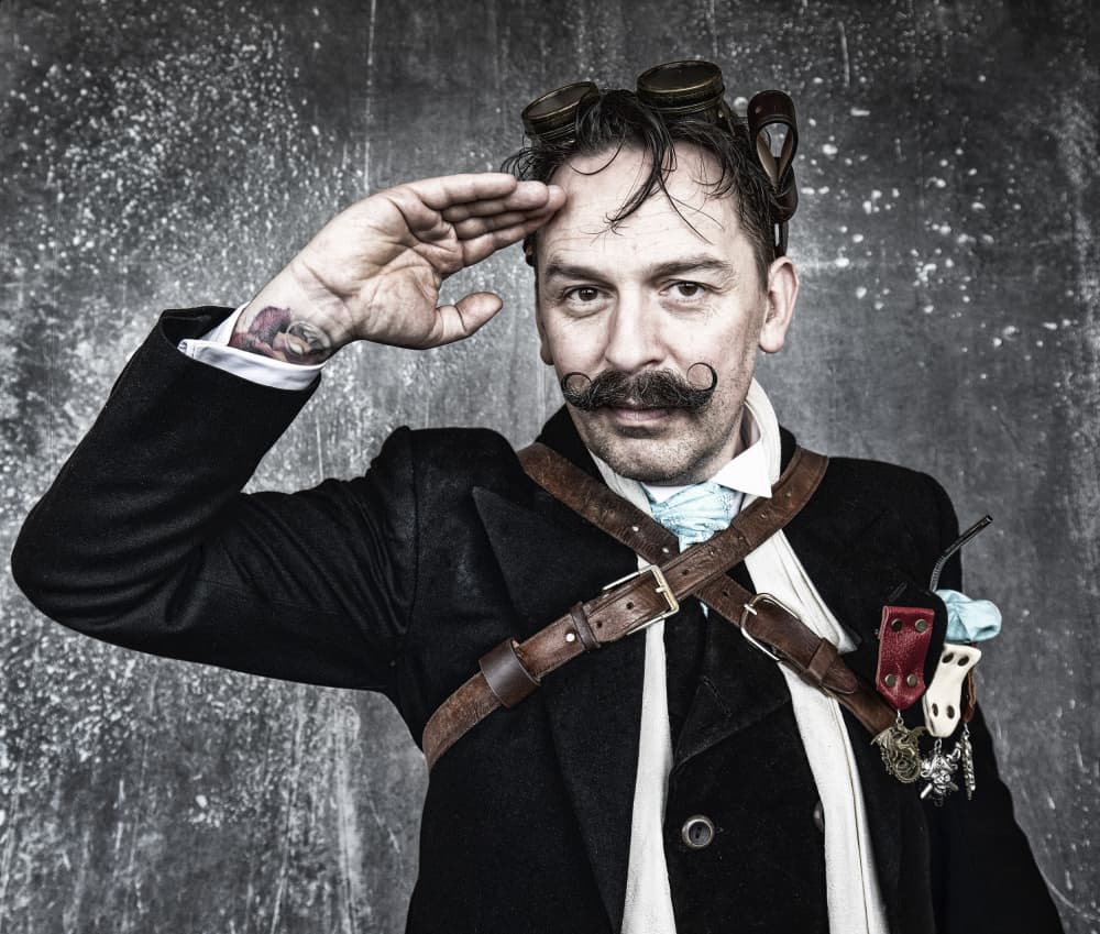 Confident Steampunk Explorer by Daniel Springgay — canvas wall art