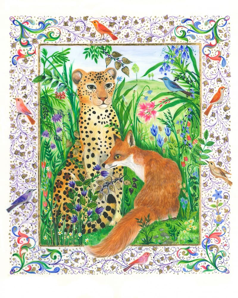 The Leopard and the Fox Aesop's Fables by Isabelle Brent — canvas wall art