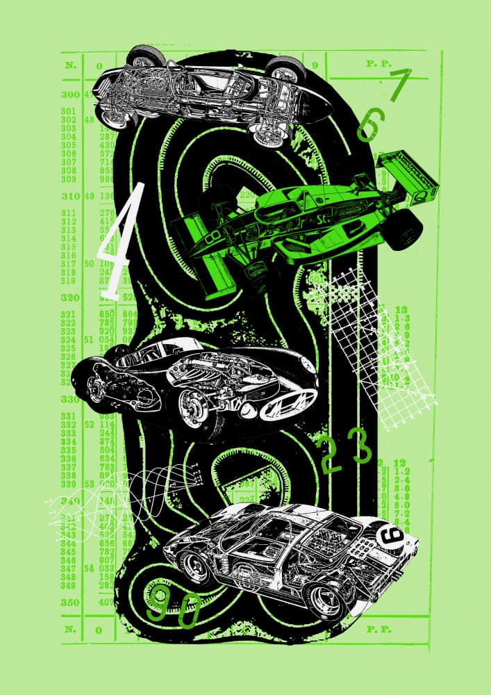 Green Racing Evolution by Pawel Pacholec — canvas wall art