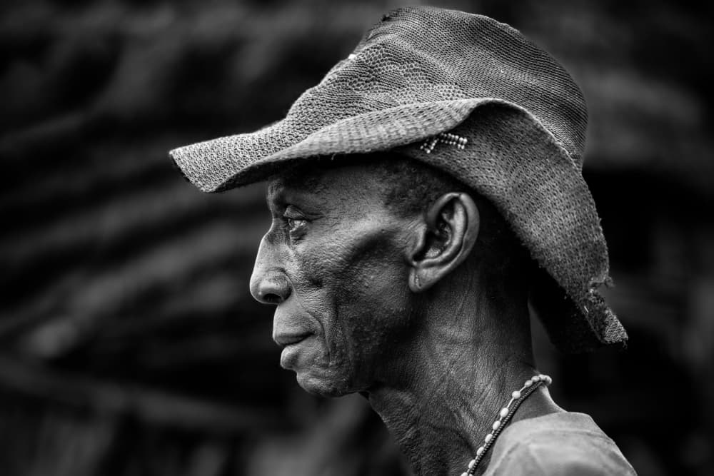 African Man Profile Portrait by Trevor Cole — canvas wall art