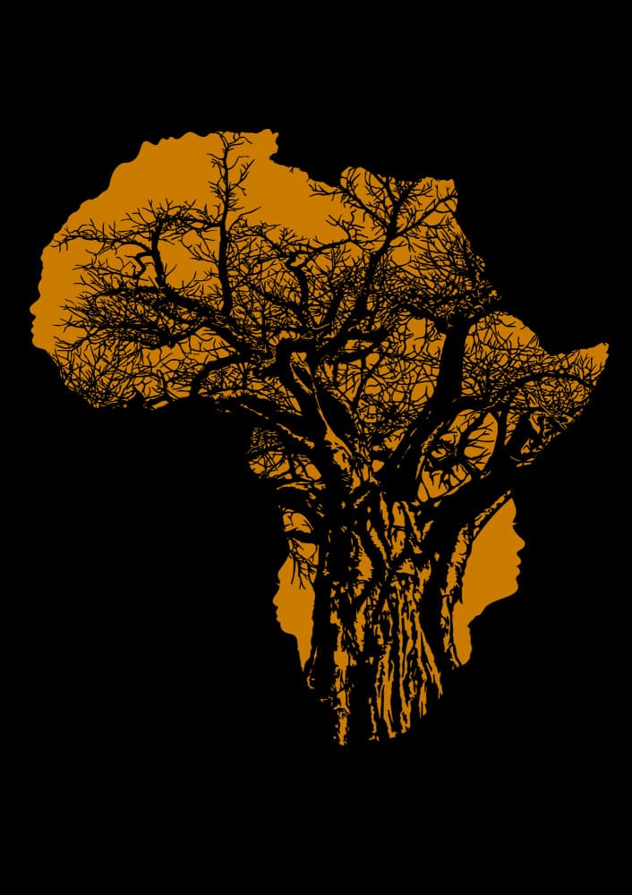 African Roots and Faces by Carlo Kaminski — canvas wall art