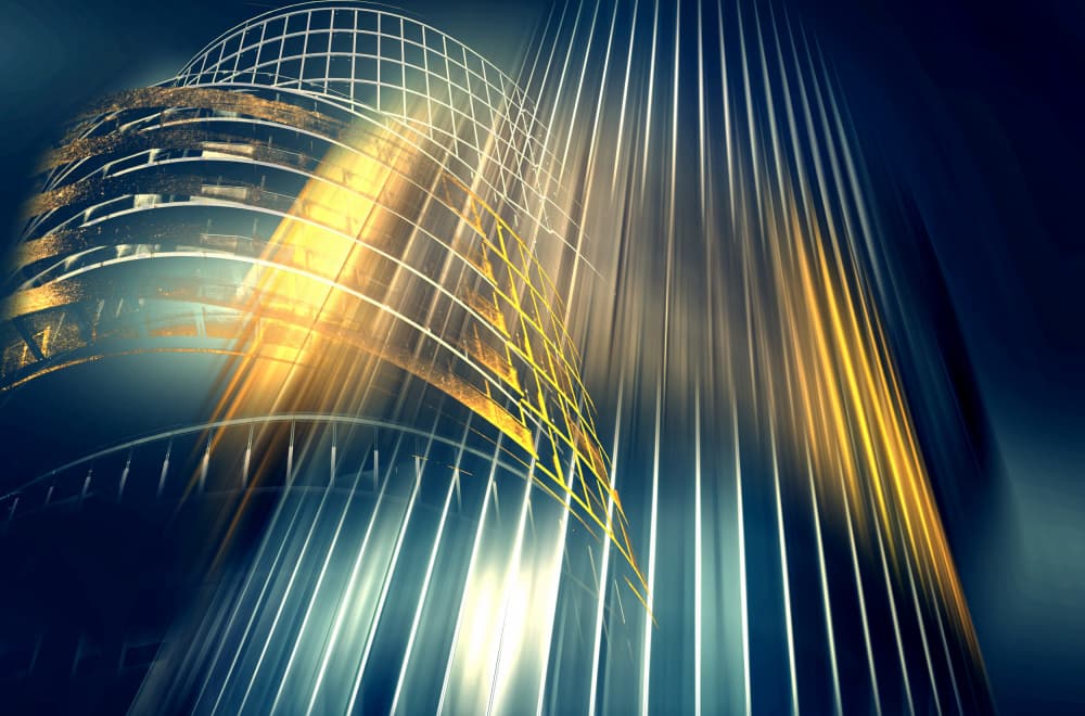 Golden Urban Glow by Erhard Batzdorf — canvas wall art