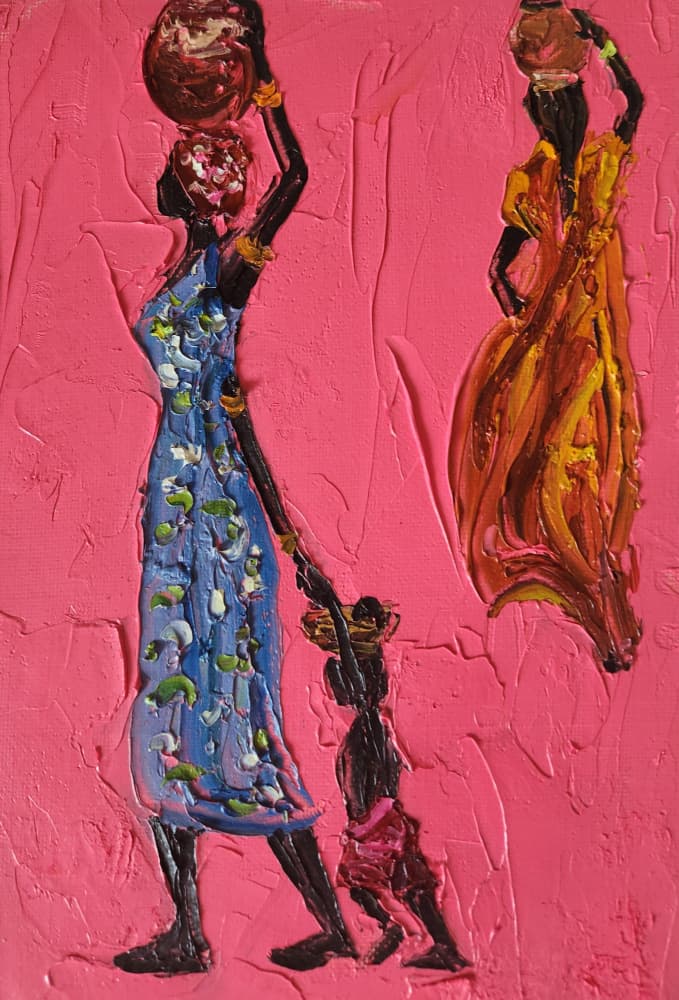 African Women Carrying Pots by Jukyong Park — canvas wall art