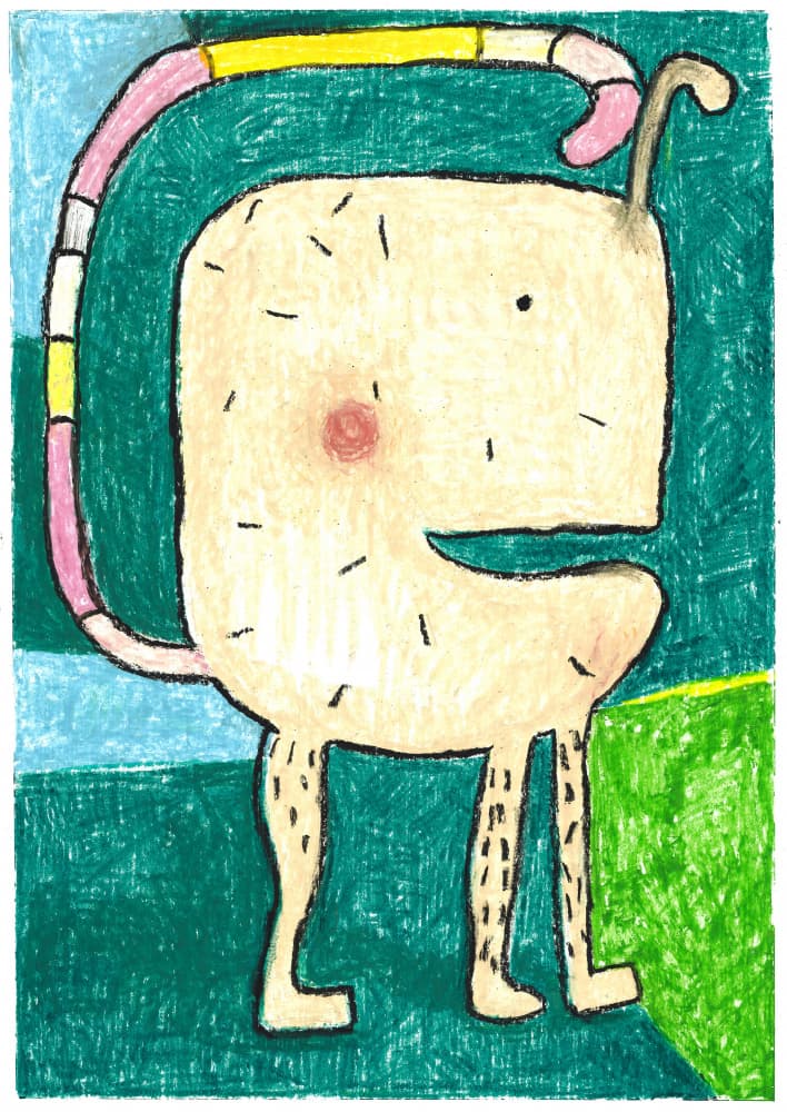 Whimsical Creature Drawing by Annick — canvas wall art