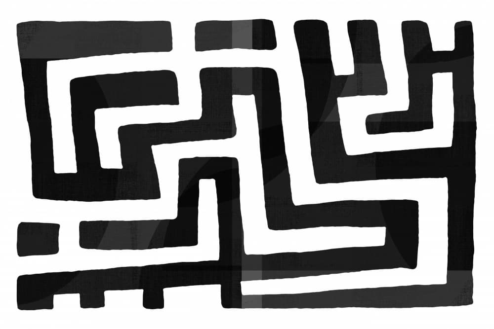 Abstract Maze Pattern by cartissi — canvas wall art
