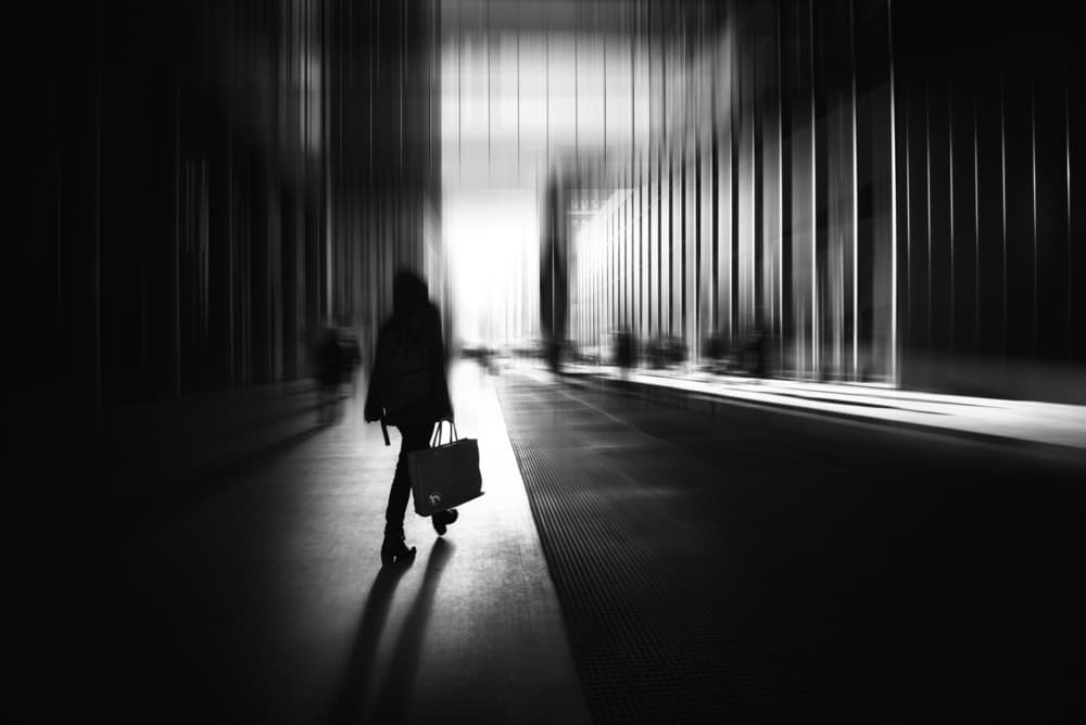 Blurred Urban Silhouette by Christophe Staelens — canvas wall art