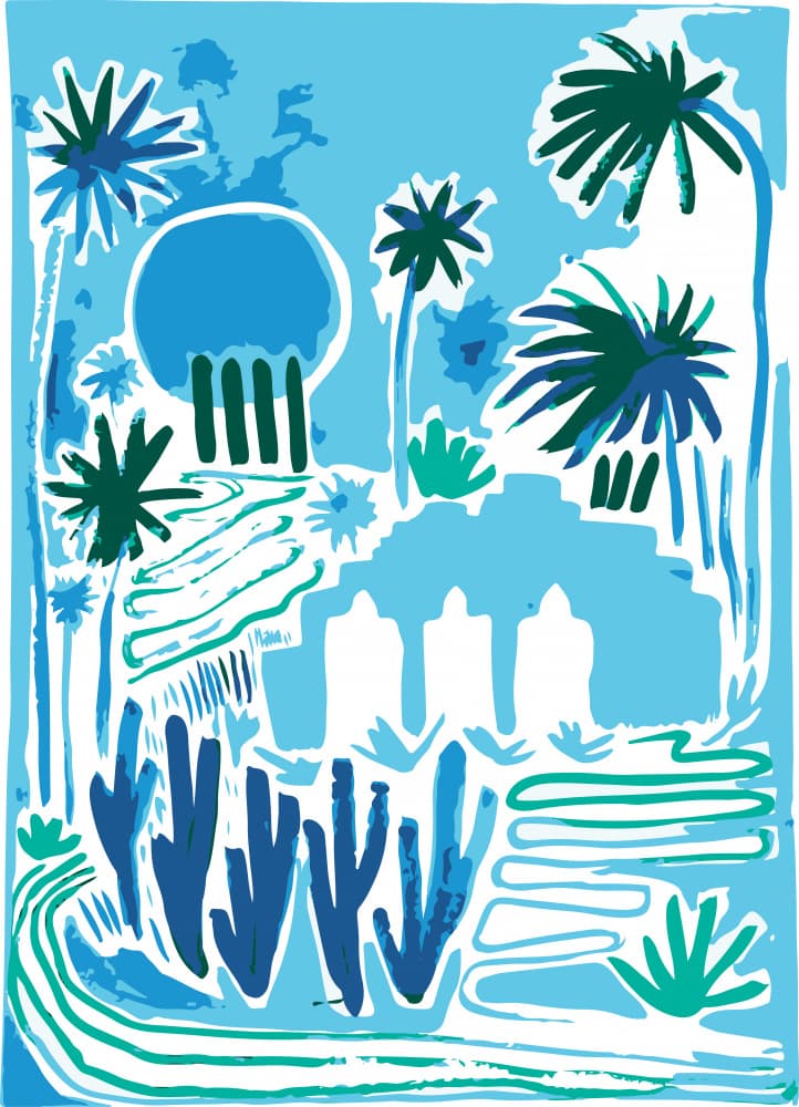 Tropical Garden Oasis by Sarah Fitzgerald — canvas wall art