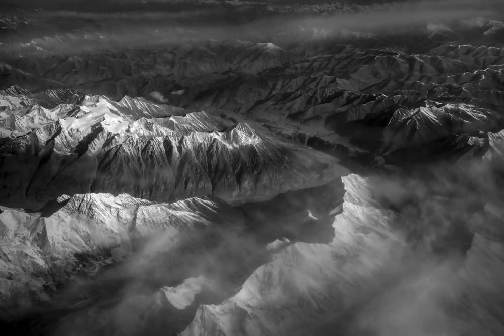 Dramatic Mountain Peaks by Raymond Ren Rong Liu — canvas wall art