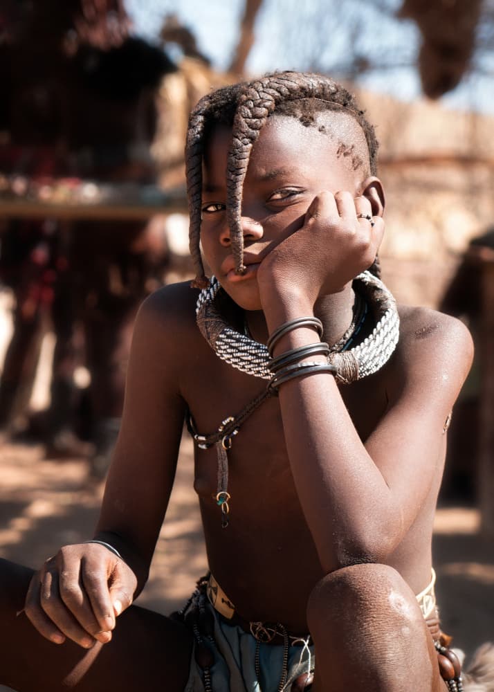 Himba Girl Portrait by Willa Wei — canvas wall art