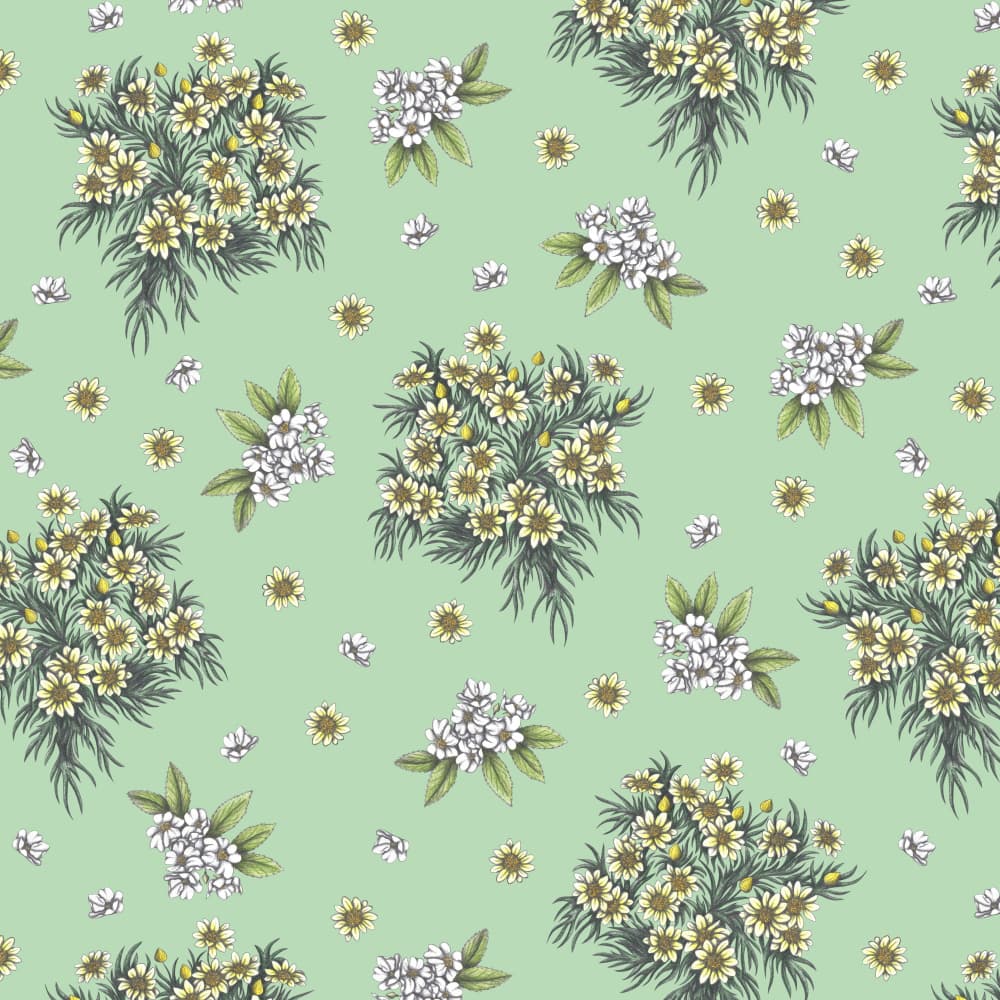 Green Meadow Daisies by Cecilia Battaini — canvas wall art