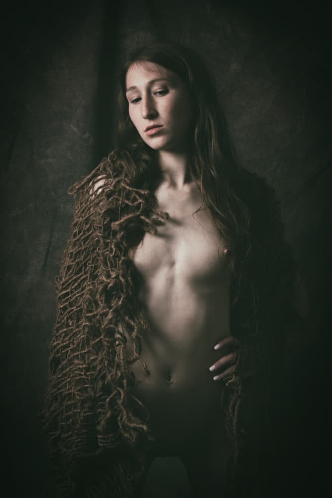 Pensive Nude Woman by Christian Kurz — canvas wall art