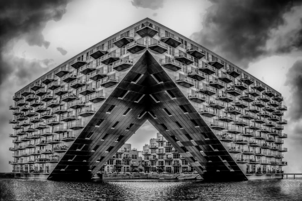 Dramatic Geometric Architecture by Gerard Valckx — canvas wall art