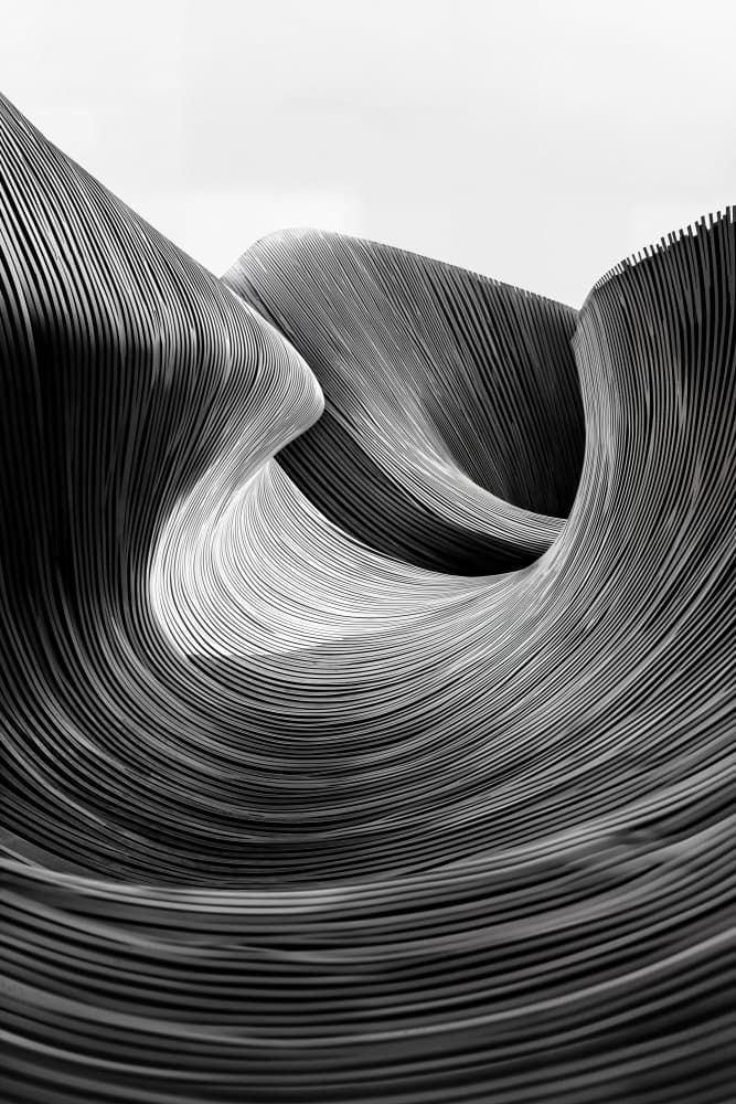 Flowing Metal Waves by Minorstep — canvas wall art