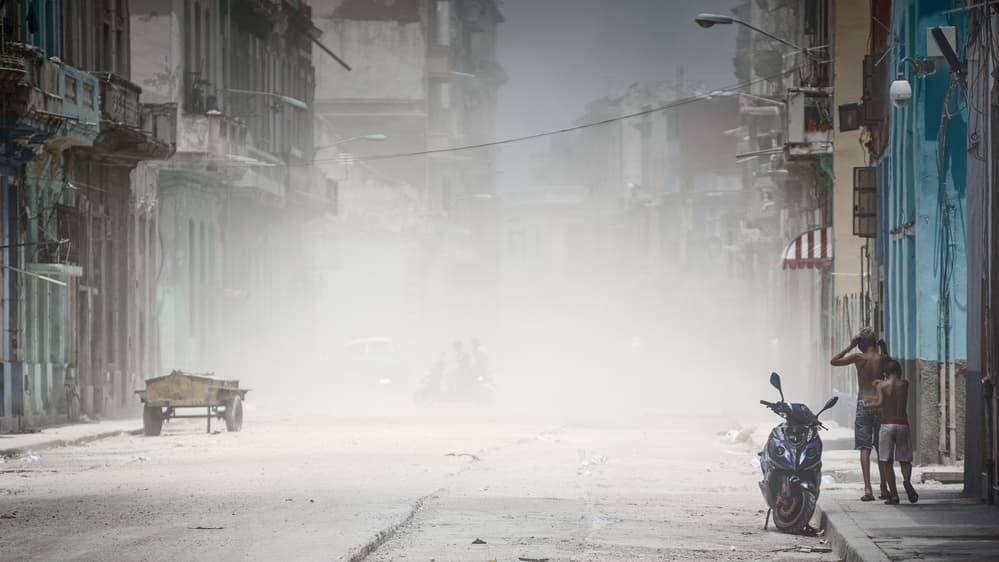 Dusty Havana Street by Pavol Stranak — canvas wall art