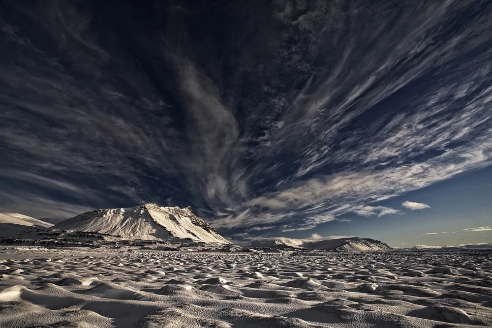 Dramatic Winter Mountains by Þorsteinn H. Ingibergsson — canvas wall art