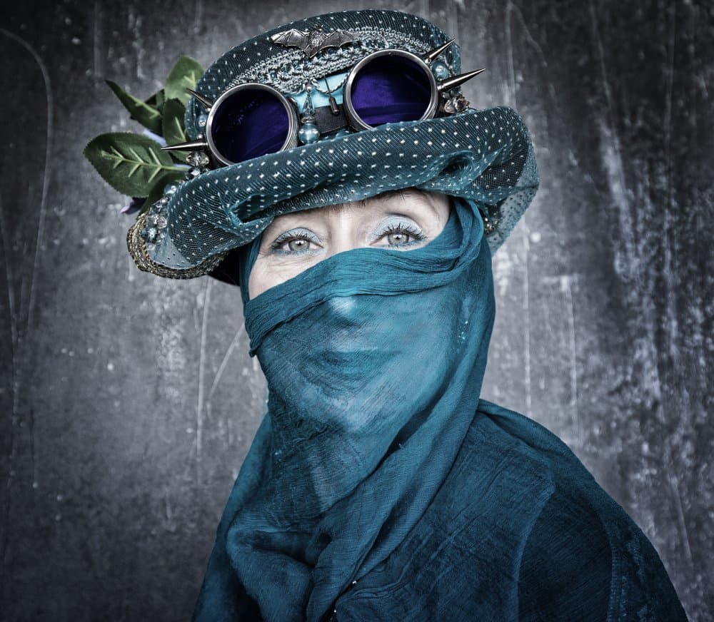 Mysterious Teal Gaze by Daniel Springgay — canvas wall art