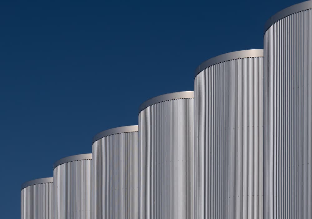 Modern Industrial Silos by wiebe wilbers — canvas wall art