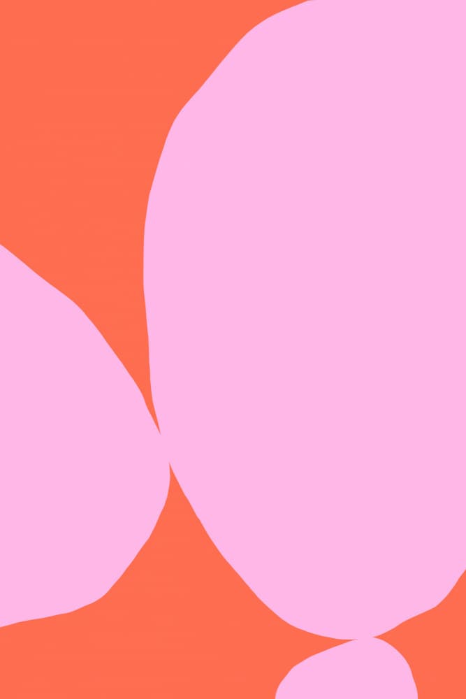 Pink Orange Forms by Treechild — canvas wall art