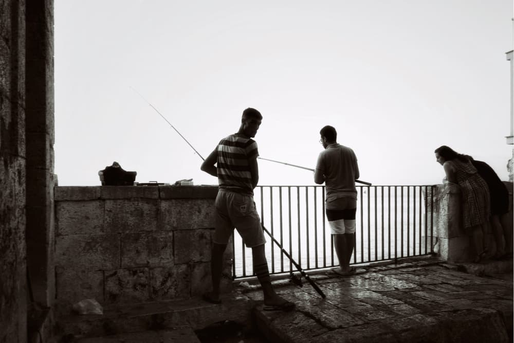 Bright Coastal Fishermen by Vito Muolo — canvas wall art
