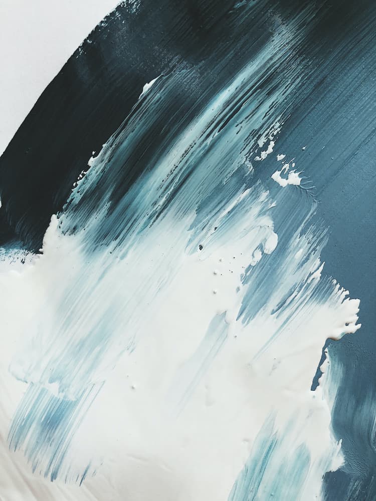 Flowing Blue Abstract by Ejaaz Haniff — canvas wall art