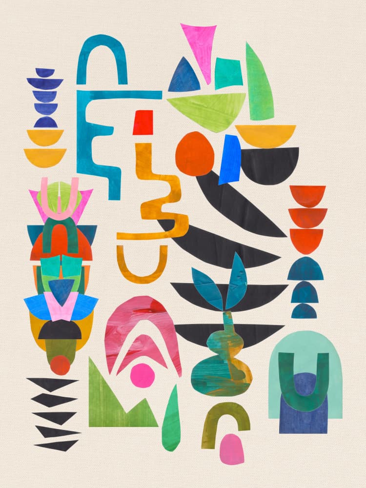 Vibrant Geometric Abstract by Ejaaz Haniff — canvas wall art