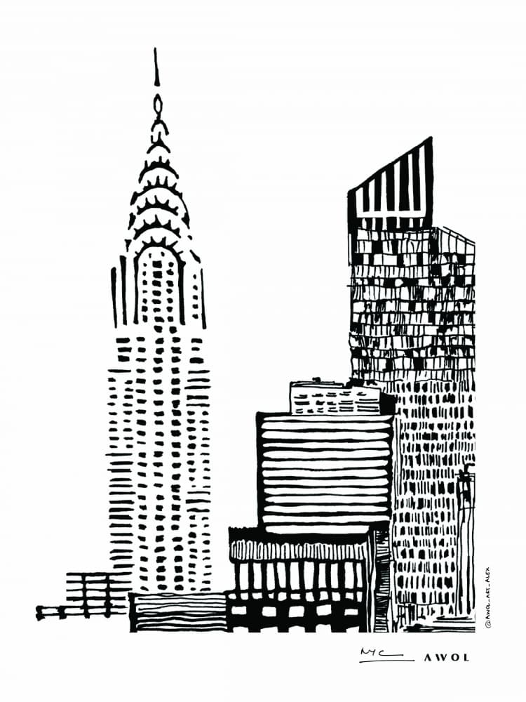 New York City Skyline by Awol Art Alex — canvas wall art