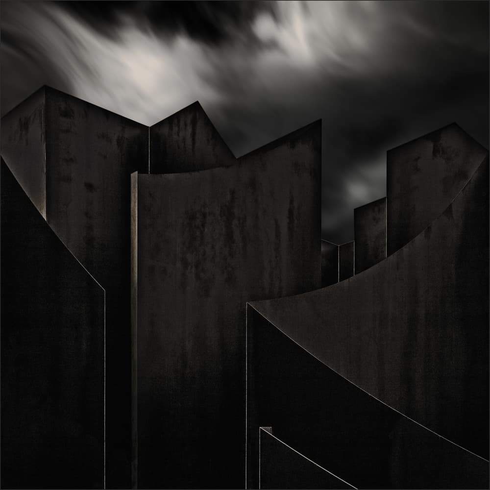Dark Geometric Forms by Gilbert Claes — canvas wall art