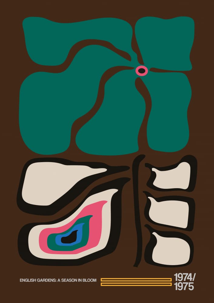 Retro Abstract Bloom by Frances Collett — canvas wall art