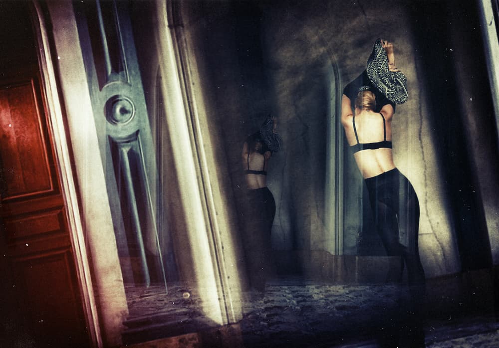 Elegant Figure Reflection by Holger Droste — canvas wall art