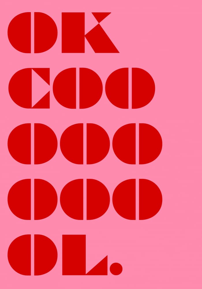 Playful Geometric OK COOL by Athene Fritsch — canvas wall art