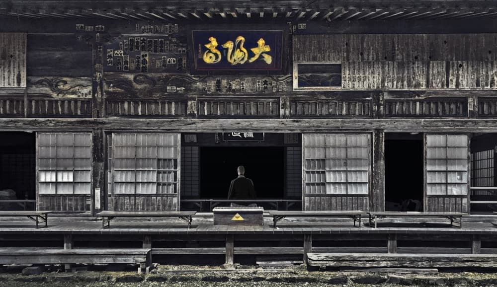 Monk In Japanese Temple by Keisuke Togawa — canvas wall art
