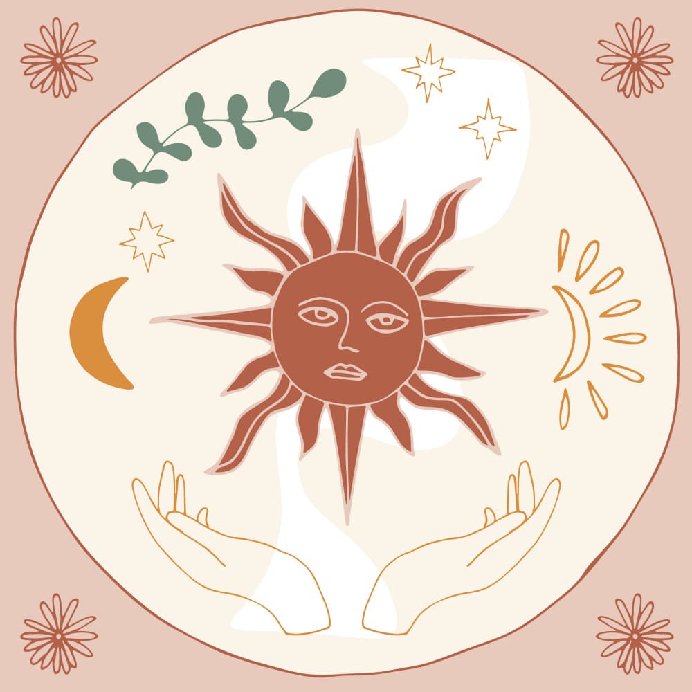 Celestial Sun Embrace by Irene Demetri — canvas wall art