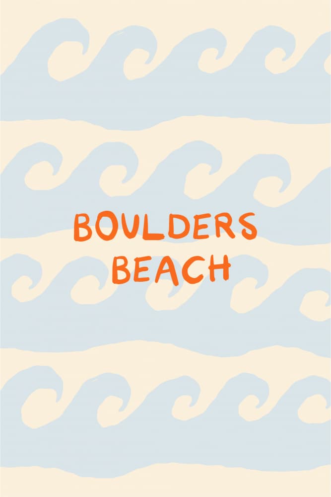 Boulders Beach Summer Waves by Treechild — canvas wall art