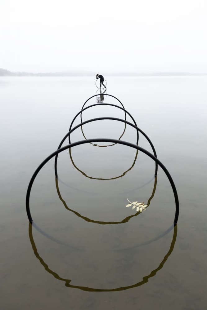 Misty Rings Reflection by Leszek Paradowski — canvas wall art