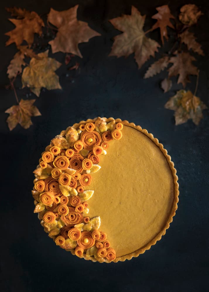 Pumpkin Pie Autumn Leaves by Diana Popescu — canvas wall art