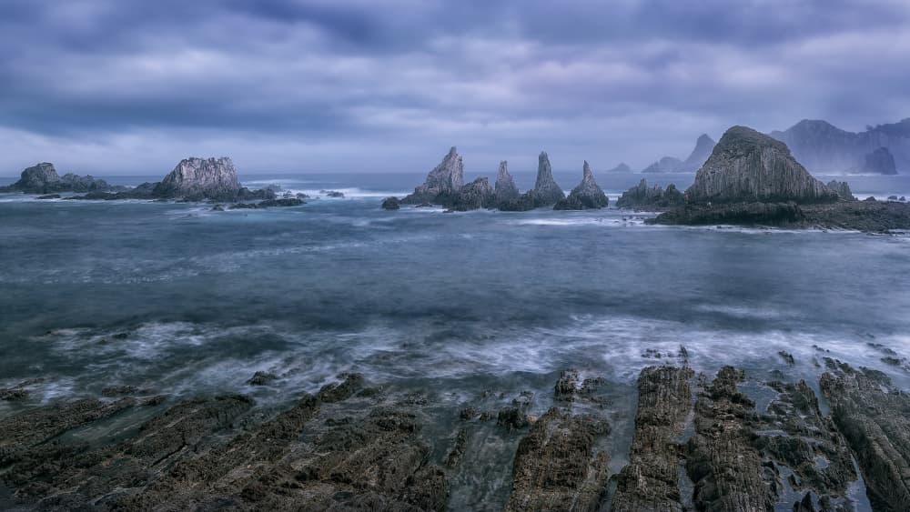 Dramatic Coastal Sea Stacks by TONY GORAN — canvas wall art