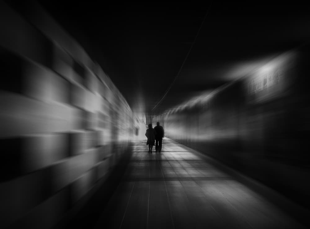 Mysterious Tunnel Journey by Adolfo Urrutia — canvas wall art